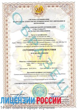 Образец сертификата соответствия Шадринск Сертификат OHSAS 18001